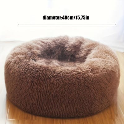 1 Stuk All-Season Vochtbestendig en Antislip Pluche Kattenbakvulling - Gemaakt van Zacht Polyester, Ideale Winterwarmte voor Kittens onder 2,5 kg bruin