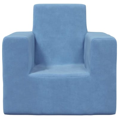 vidaXL - Kinderbank - zacht - pluche - blauw