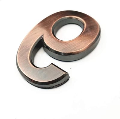 Huisnummer Plaquette - Adres Cijfer - Huis Herkenning - Anti-roest Plastic - 10cm Hoog - Brons