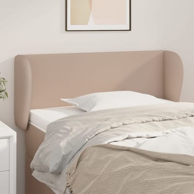 vidaXL - Hoofdbord - met - randen - 83x23x78/88 - cm - kunstleer - cappuccinokleur