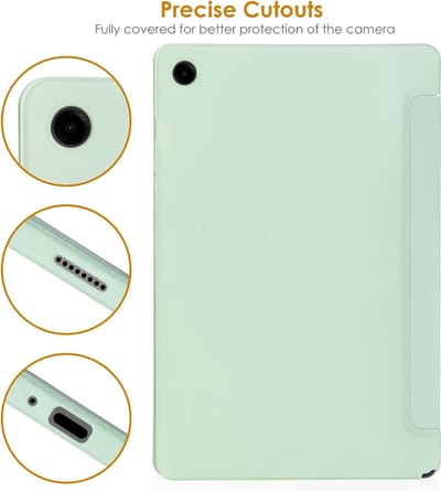 Hoes geschikt voor Samsung Galaxy Tab A9 Plus - Arara Trifold Bookcase TabletHoes - Lichtgroen