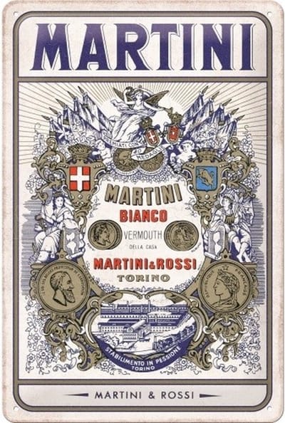 Wandbord - Martini Bianco Vermouth
