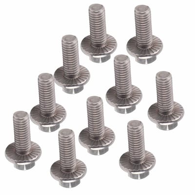 Dailygoods- Flensbouten 10 Stuks - M6 Zeskantkop - Roestvrij Staal 304 - Corrosiebestendig - Voor Huishoudelijke Apparaten - Lengte 20 mm - Schroeven