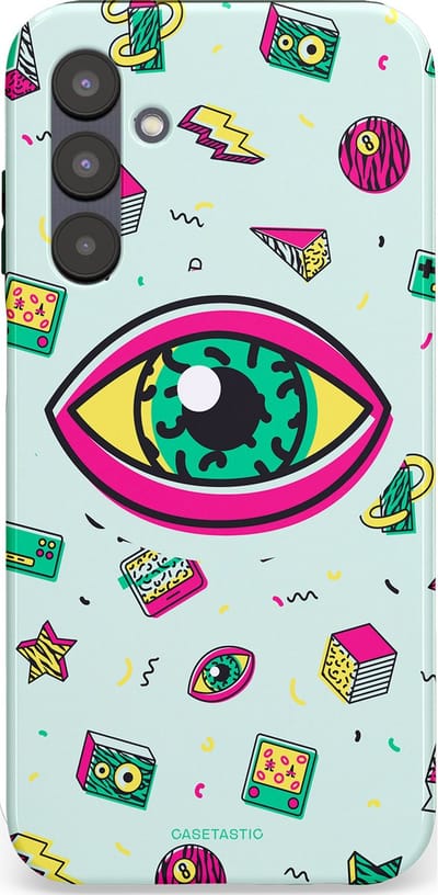 Casetastic Hoesje Geschikt voor Samsung A25 - Stijlvolle Beschermende Duo-layer Case - Retro 80s vibes