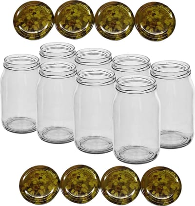 Honingpotten 900 ml met twist-off deksel (Bij op bloem) 8 stuks