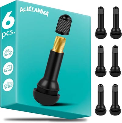 Rubberen bandventielen TR414 - Universeel voor Auto, Motor en Fiets (6 stuks)