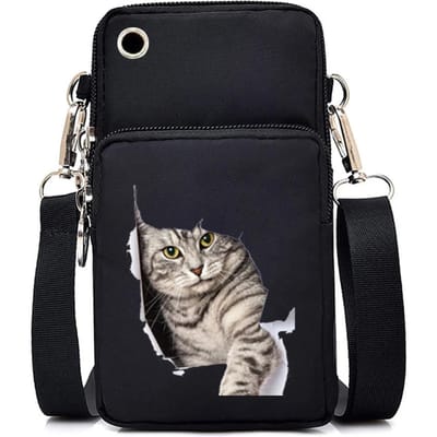 Petits sacs à bandoulière pour femmes avec motifs de chats mignons, sac pour téléphone portable, mini sac messager pour adolescents, sacs à main et sacs à main pour femmes