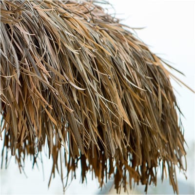 Stro Dak Riet - Palm Riet Tegel - Tiki Decoratie - Vuurvast Anti-aging - 47x50cm - Bruin