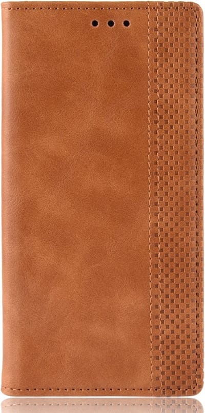 Peachy Vintage Wallet Stijl Kunstleer leder Cover Case geschikt voor iPhone XS Max hoesje - Bruin