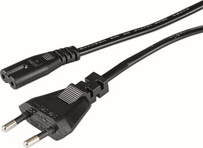 Hama Stroomkabel euro plug 1.5 meter zwart