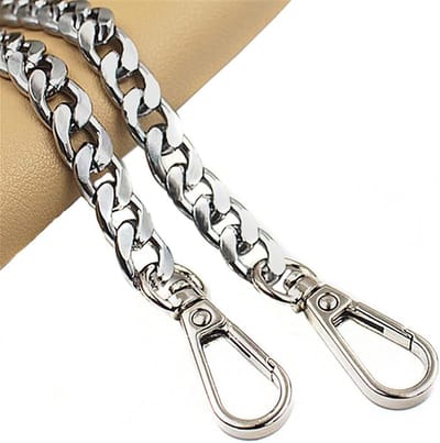 Metalen Pocket Chain voor Handtassen en Schoudertassen, Breedte 9.5 mm, 120 cm, DIY Woven Strap, Zilver, Duurzaam en Stijlvol