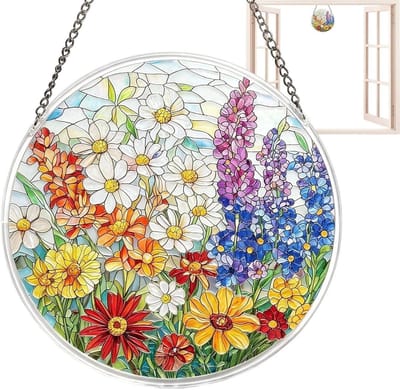 Zonvanger Decoratie - Raamhanger Puzzel - Creëer Lichtspel - Krasbestendig Acryl - 19x19cm - A