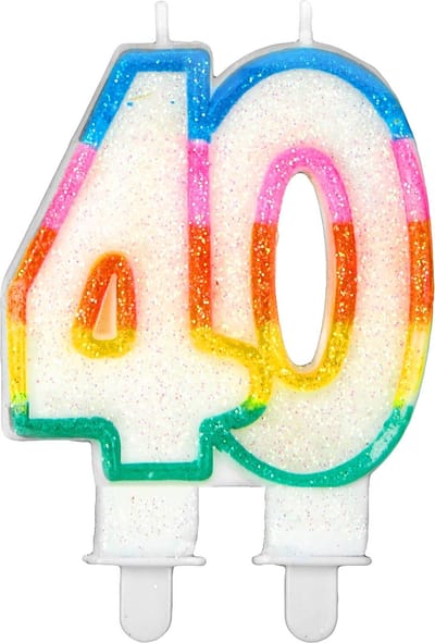 ARTYFETES - Nummer 40 verjaardagskaars