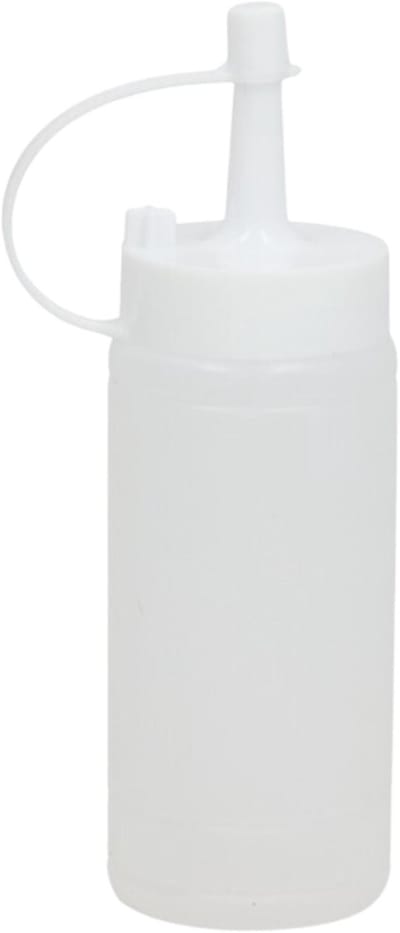 Gerimport Doseerfles/sausfles transparant - met schenktuit - 146 ml - H13.50 - Pannenkoeken/poffertjes