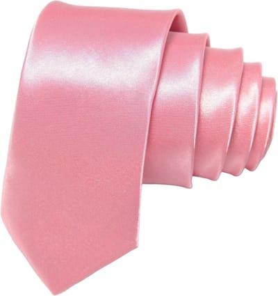 Fako Fashion - Skinny Stropdas - Smal - 5cm - Smalle Das - Effen - 145cm - Roze