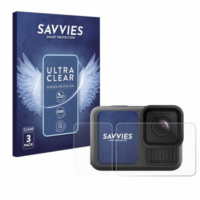 Savvies - Screenprotector voor GoPro Hero 13 Black Creator Edition - Folie Beschermfolie transparant 6 Stuks