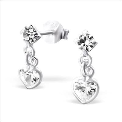 Aramat Jewels | Oorbellen | Stralende Zilveren Kinderoorknopjes met Hartje | | | | | | | Verkleurd niet