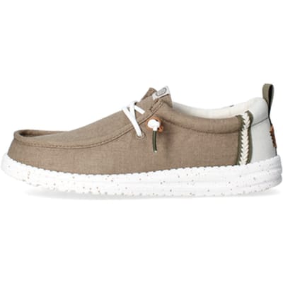 HEYDUDE - Wally Craft Linen Heren Instappers Timber/Silver Birch - Maat 44