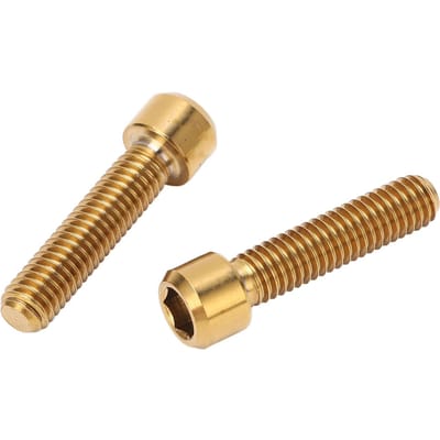 2 pièces Vis de Potence de Vélo M6 25mm Étendue Alliage de Titane Vis de Tige de Selle de Vélo pour Vélo de Montagne Route Or or