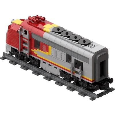 Santa Fe Super Chief Heavy Duty Trein Bouwstenen Set Spoorweg Baan Stenen voor Kinderen Volwassenen Speelgoed gray
