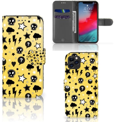 Telefoonhoesje met Naam Apple iPhone 11 Pro Punk Geel