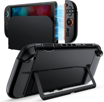 Geschikt voor Nintendo Switch 2 - Zachte TPU Greep Hoes Cover voor Joy-Con Afneembaar - Krasbestendig - Zwart