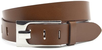Damesceintuur cognac - 4 cm breed - Leer - Basic riem - Casual - Maat 95