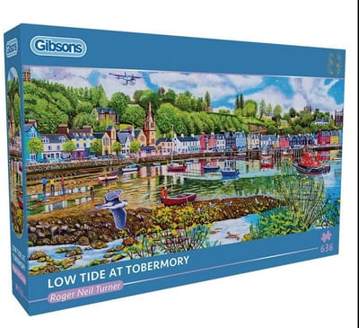 Gibsons - Low Tide at Tobermory (door Roger Neil Turner) - 636 stukjes 69×32cm (b×h) - Panorama Legpuzzel