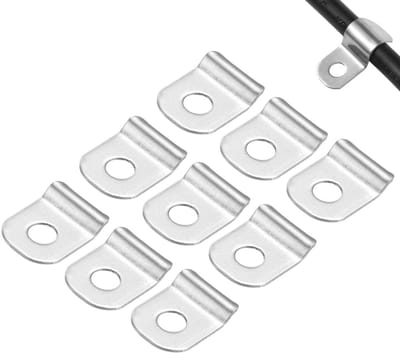 Dailygoods- Bevestigingsklemmen 50 stuks - Kabelklemmen - Roestvrij Staal 304 - Duurzaam - Flexibele Spanning - Eenvoudige Installatie - Kabelclips