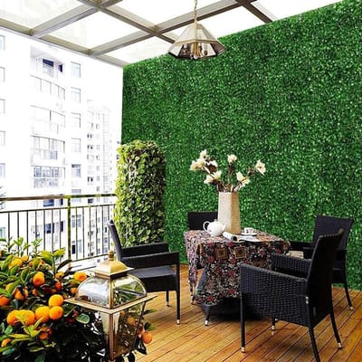 Dailygoody - Kunstgras Plantenpanelen - Groene Muren - Onderhoudsvriendelijk - 40 x 60 cm - Ideaal voor Balkon en Terras - Duurzaam en Veilig voor Kin...