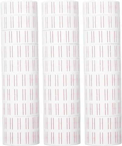 Labels voor prijsstickers - 30 rollen met 15000 stuks, enkele rij, 21x12mm, geschikt voor labellers