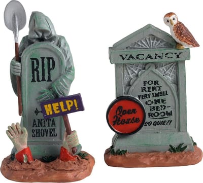 Lemax - Tombstone Duo, Set Of 2 - Kersthuisjes & Kerstdorpen