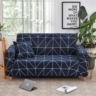 Elastische bankhoezen voor de woonkamer Spandex stoel bankhoes bankhoezen slip-bestendig tegen honden huisdieren kinderen woondecoratie 1-Seat 90-140cm gray