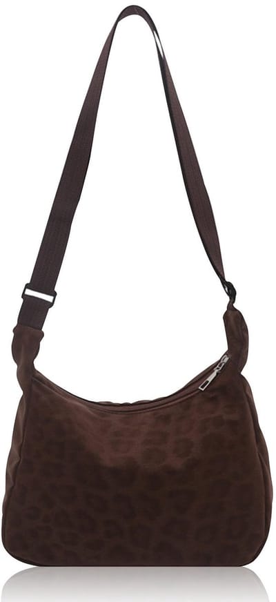 Dailygoods- Schoudertas Dames Luipaardpatroon - Crossbody Bag - Verstelbare Schouderriem - Ritssluiting - Lichtgewicht - Opvouwbaar