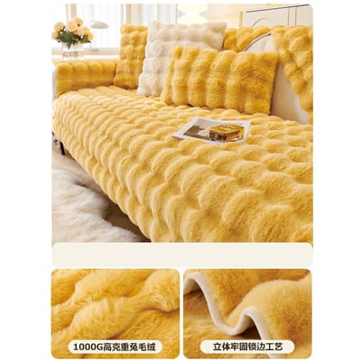 Europese Antislip Bankhoes Winter Luxe Universele Woonkamer Kussen Amerikaanse Pluche Verdikken Zitkussen Handdoek Vier Seizoenen 90x90cm 1pcs