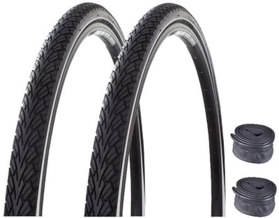set 2 stuks 28 inch Buitenbanden + AV binnenbanden 28 x 1.50, ETRTO 40-622 - zwart