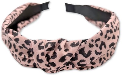 Knoop Diadeem / Haarband - Roze Luipaard | Polyester | Fashion Favorite