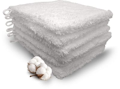 Miss Towels Hotelkwaliteit Washandje Set - Wit - 6 stuks - Washandjes - 100% katoen - 15x21cm - 550 gr/m2 - Made in Portugal