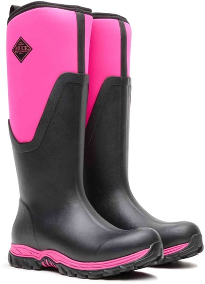 Muck Boot Arctic Sport II Tall | Zwart/Roze - Regenlaarzen - Maat 41 -
