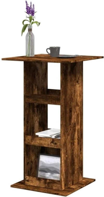 Bartafel met planken - Hoge tafel - Ruimte creëren - Veelzijdig inzetbaar - 60 x 60 x 102 cm