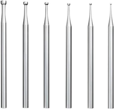 Ronde Frees - Metaalboor - Sieraden Maken - Hoge Hardheid - 6 Stuks - Zilver