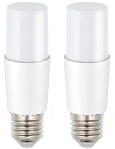 VITO LED Buislamp T37 E27 - 9W (vervangt 50W) - 675lm - 2700K - 220-240V - Ø37mm - Energiezuinig - 2 stuks