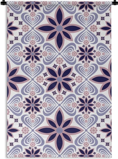 Wandkleed - Wanddoek - Bloemen - Luxe - Design - 60x90 cm - Wandtapijt