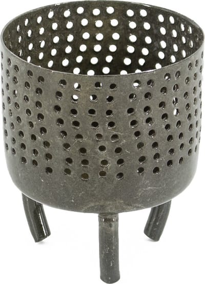 Metalen waxinehouder olive