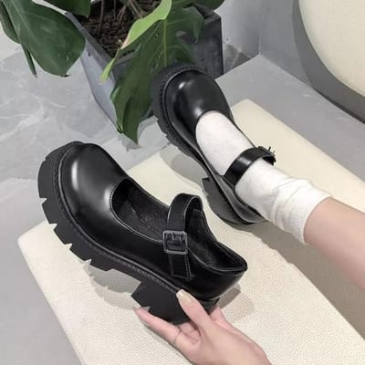 Chaussures pour femmes Nouvelles Chaussures Lolita pour filles Chaussures d'uniforme Jk Cuir PU Cœur Cheville Avec Chaussures Maryzhen Mignon Sexy Rétro Style britannique 38 white