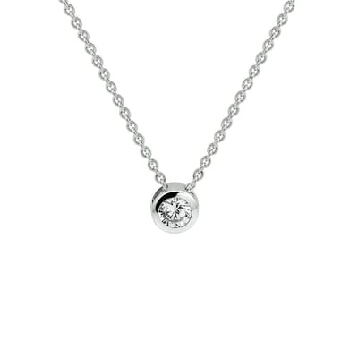 zilver gerhodineerd collier zirkonia 1,7 mm 41 + 4 cm 1322378