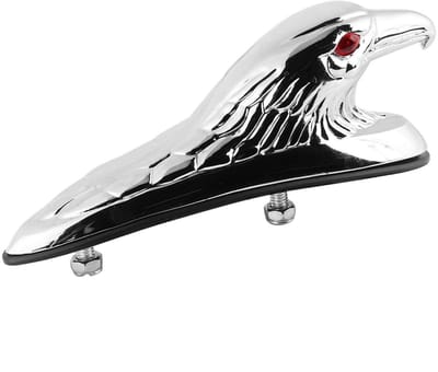 Dailygoods- Spatbord Ornament Adelaarskop - Spatbord Decoratie - Motorfiets Spatbord - Auto Onderdelen - 6 mm Schroefgrootte - Perfecte Pasvorm - Motorfietsaccessoire