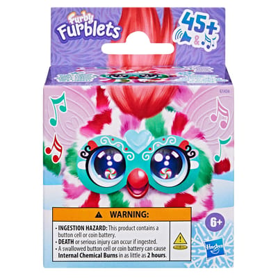 Furby Furblets Pep-Mint, mini-vakantievriendje, elektronische knuffeldieren voor meisjes en jongens van 6+