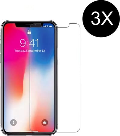TG Techgrip - 3 Stuks Screenprotector Geschikt voor iPhone Xr - 2.5 D 9H HD Diamond Glas Screen protector Tempered Glass Beschermglas geschikt voor iPhoneXR