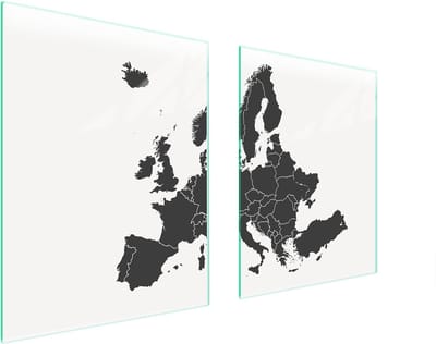 TMK ArtDeko - Glas Beschermplaat - 85x52 cm - Mapa